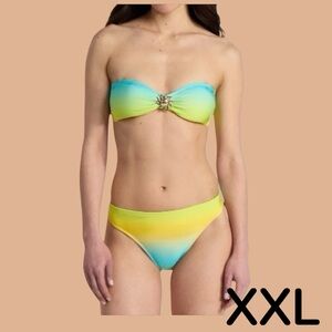 No Boundaries Women’s Fashion Bikini Set Size XXL (20) Tie Dye Blue Yellow Green